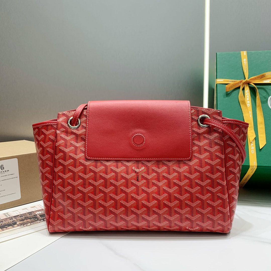 Rouette Souple Shoulder Bag In Red